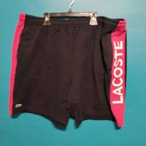 Lacoste Men's Athletic Shorts in Blue and Red,White